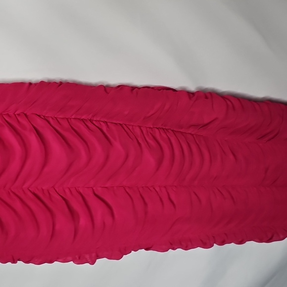 NWOT CLUB L London Alight Fuchsia Pink Ruched Mess Sleeveless Body Con Dress 0 - Picture 6 of 10